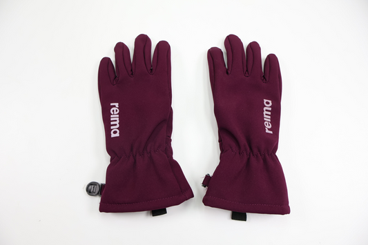 Fleecefodrade vantar i softshell från Reima - Storlek 98/104 - Lila