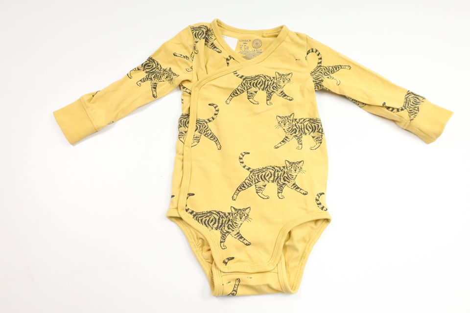 Wrap-body fra Lindex - Størrelse 68 - Gul