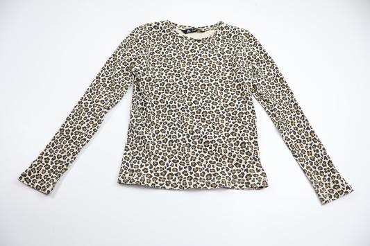 Leopardmønstret trøje fra Firefly - Størrelse 134/140 - Beige