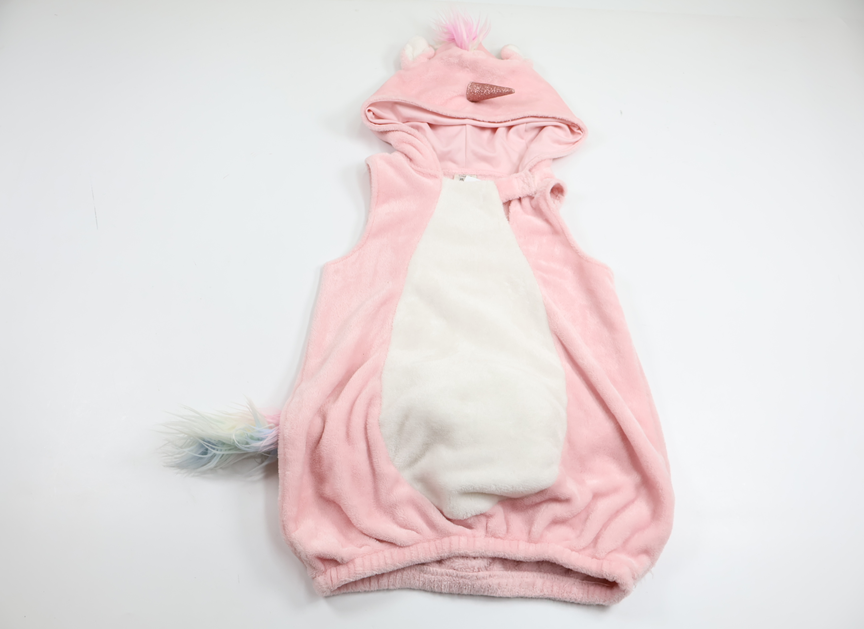 Enhjørningsdragt i fleece fra Lindex - Størrelse 92/98 - Rosa