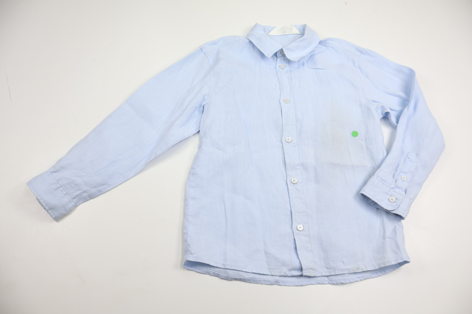 Skjorta i 100% lin från H&M - Storlek 122 - Blå
