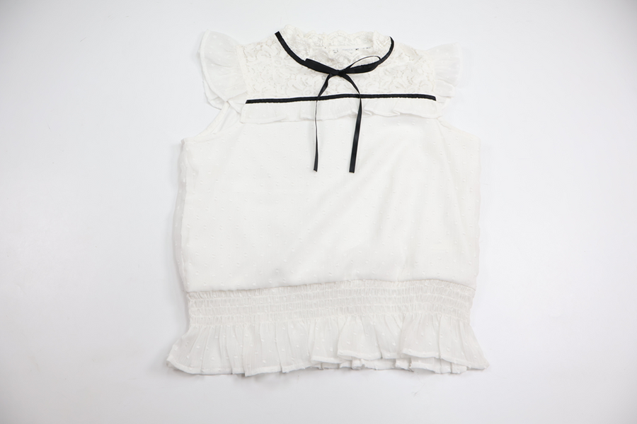Bluse fra Lindex - Størrelse 128 - Hvid