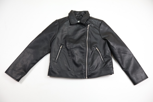 Bikerjakke fra Primark - Størrelse 122 - Sort