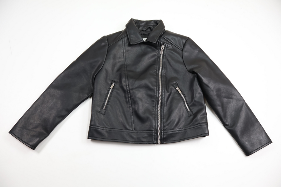 Bikerjakke fra Primark - Størrelse 122 - Sort