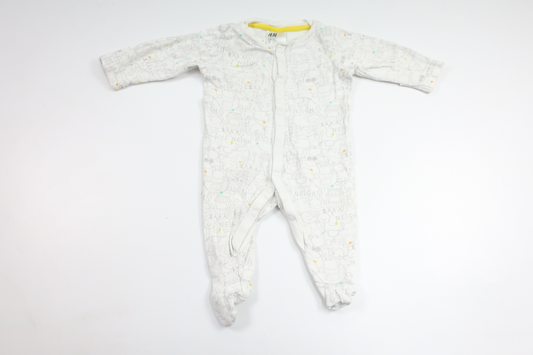 Pyjamas fra H&M - Størrelse 50 - Hvid