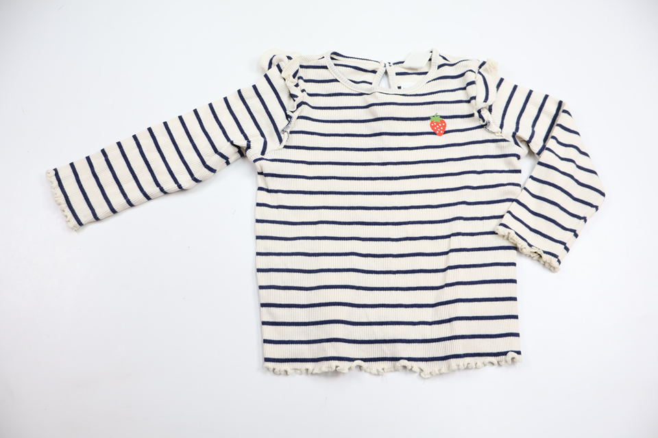 Ribbad tröja från H&M - Storlek 86 - Vit