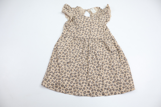 Leopardprintet kjole fra H&M - Størrelse 92 - Beige