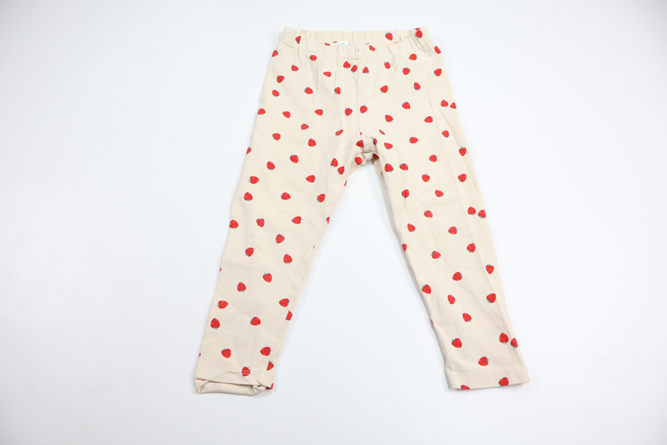 Leggings med jordgubbar från H&M - Storlek 86/92 - Benvit