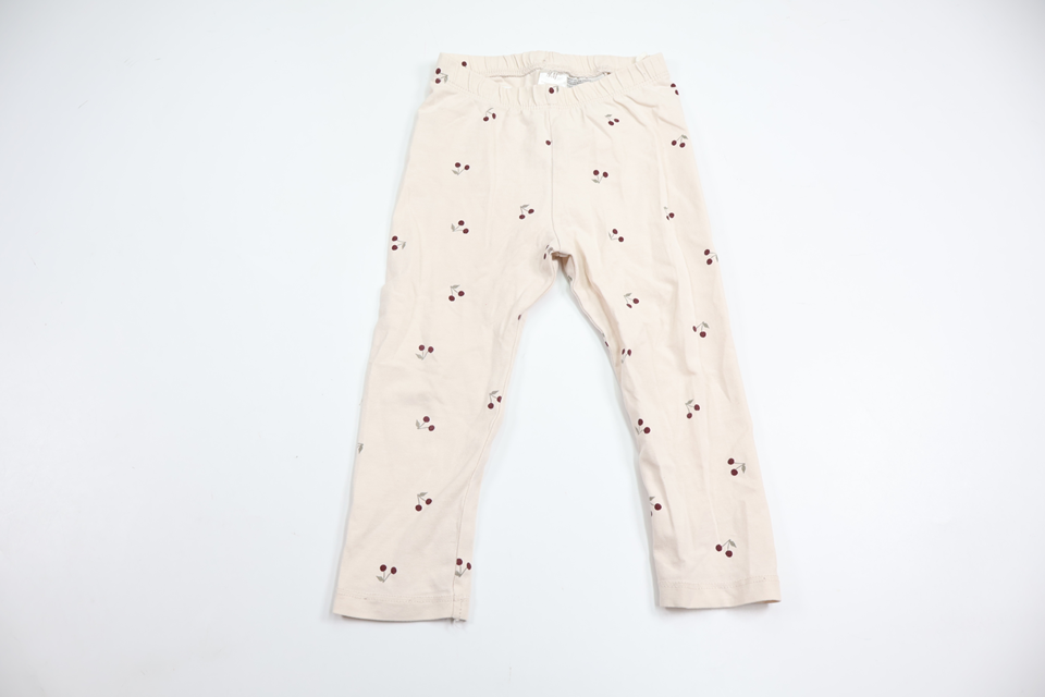 Leggings med körsbär från H&M - Storlek 86 - Benvit