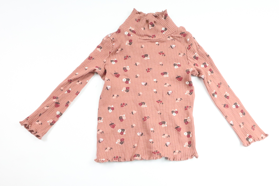 Ribbet blomstertrøje fra Baby Club by C&A - Størrelse 80/86 - Lyserød