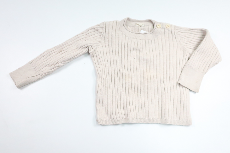 Ribstrikk sweater fra Arket - Størrelse 74/80 - Beige