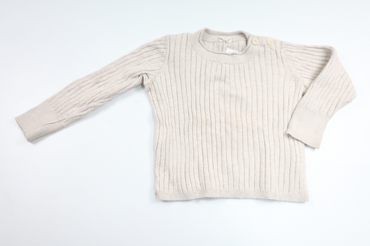 Ribstrikk sweater fra Arket - Størrelse 74/80 - Beige
