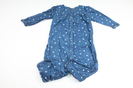 Blomsterjumpsuit fra Friends - Størrelse 86 - Denim