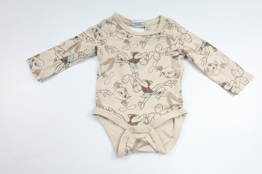 Bodysuit fra Looney Tunes - Størrelse 62 - Beige