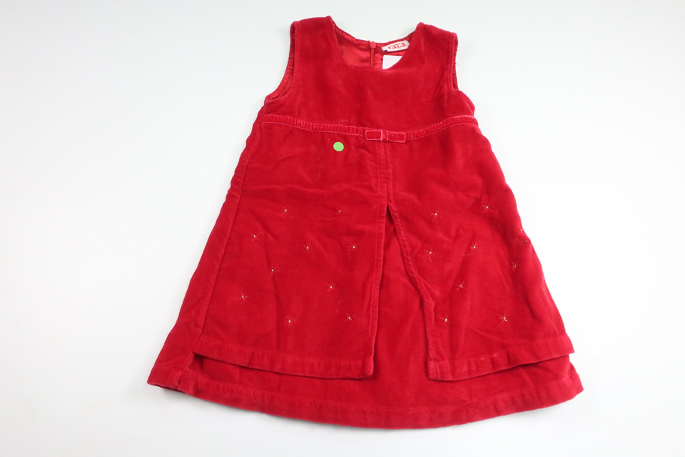 Velourkjole fra FIX by Lindex - Størrelse 86 - Rød