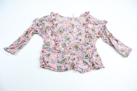 Blommig tröja från Lindex - Storlek 92 - Rosa