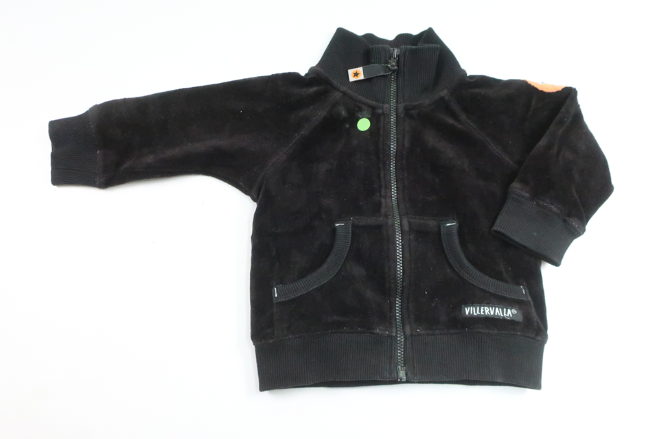 Fleececardigan fra Villervalla - Størrelse 68 - Sort