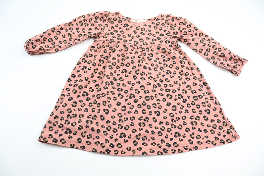Leopardmönstrad klänning från H&M - Storlek 98 - Rosa