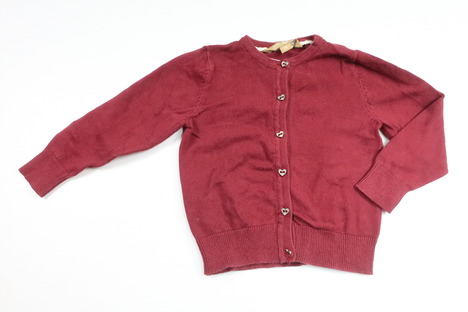 Strikket cardigan fra Basic U - Størrelse 74 - Bordeauxrød