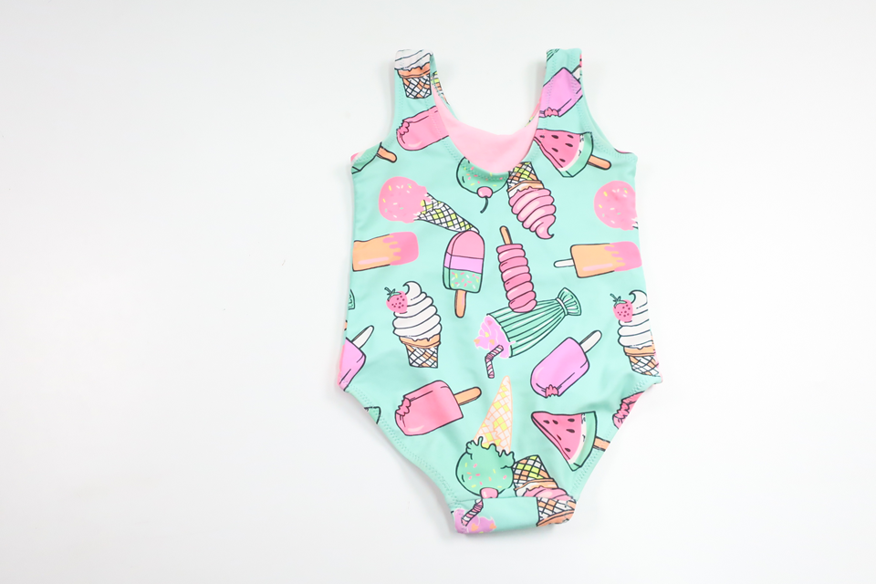 Badedragt med is fra Unknown - Størrelse 74/80 - Blå