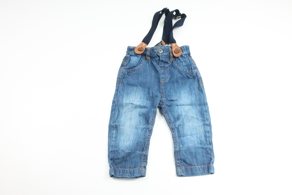 Hängselbyxor från Next - Storlek 62/68 - Denim