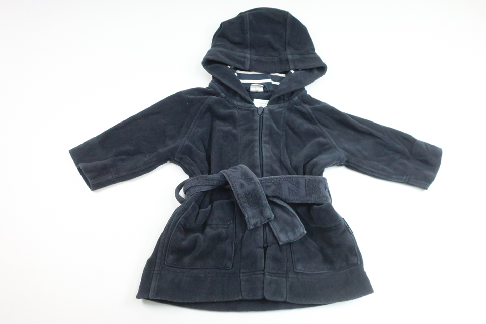 Badekåbe i blød frotté fra Polarn o. Pyret - Størrelse 74/80 - Marineblå