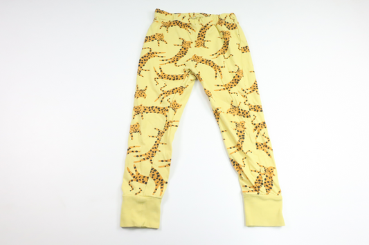 Pyjamasbukser med leoparder fra Lindex - Størrelse 98/104 - Gul
