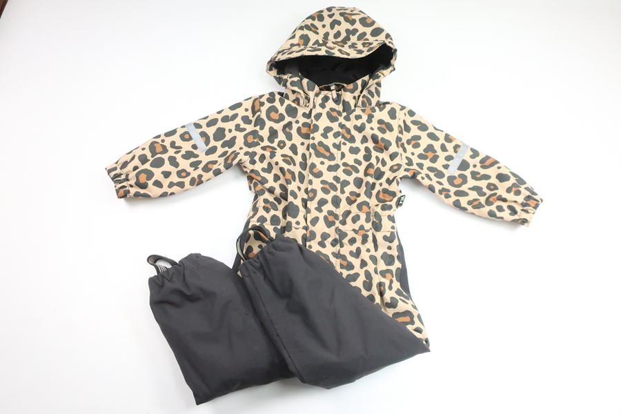 Leopardprintet jumpsuit fra FIX by Lindex - Størrelse 92 - Beige