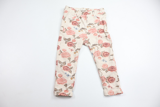 Blomsterbukser fra H&M - Størrelse 86 - Off-white