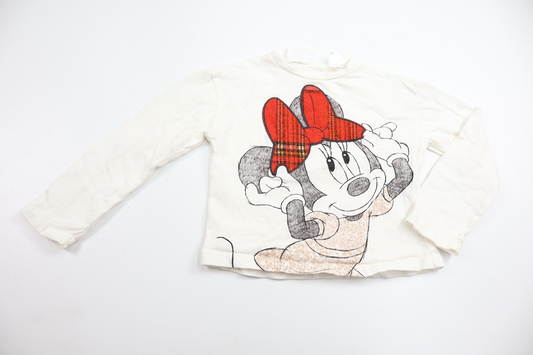 Trøje med Minnie fra Zara - Størrelse 80 - Hvid