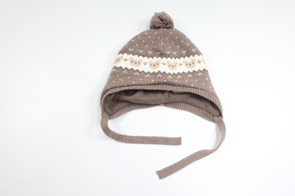 Fleeceforet hue fra H&M - Størrelse 98/104 - Beige