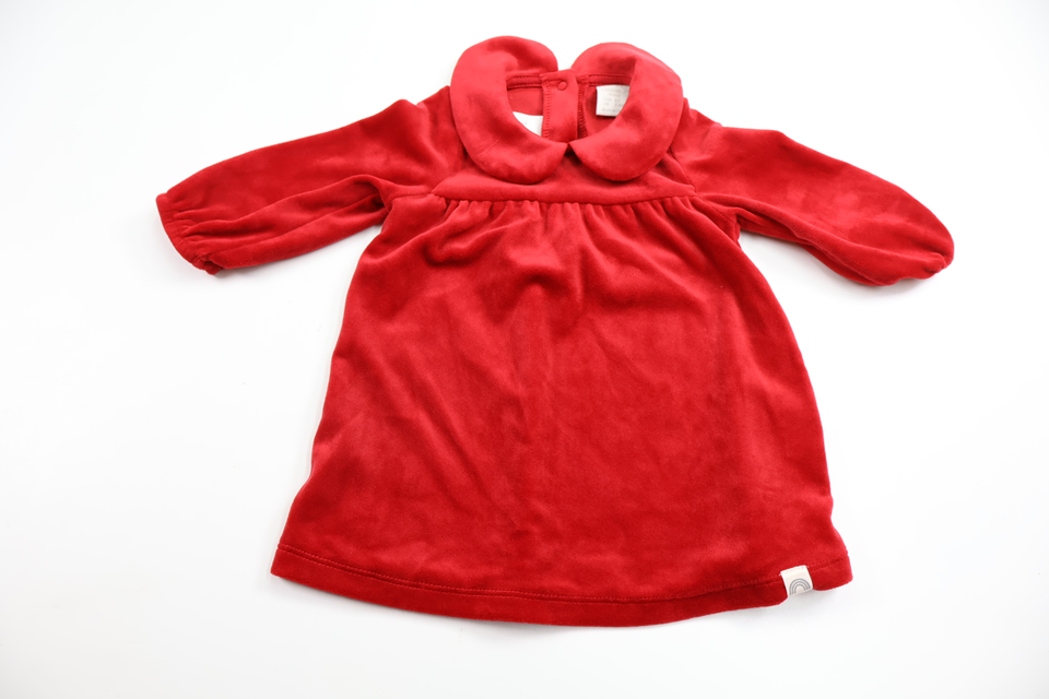 Klänning i mjuk fleece från Lindex - Storlek 62 - Röd