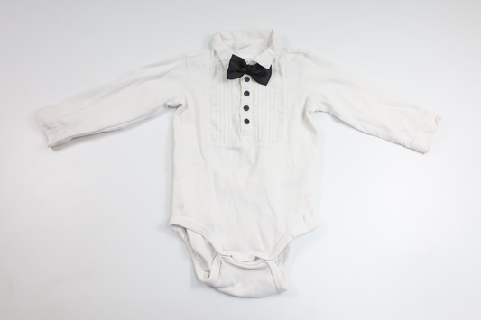Bodysuit med butterfly fra H&M - Størrelse 80 - Hvid