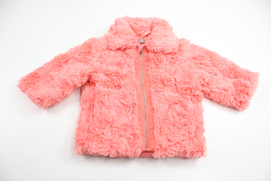 Faux fur jakke fra Åhléns - Størrelse 68 - Rosa