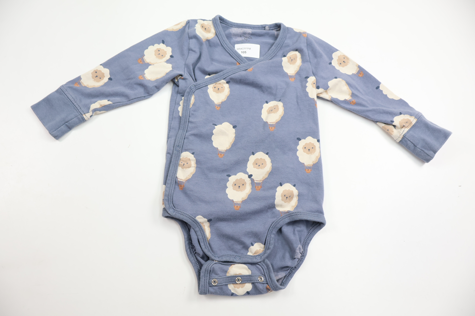 Wrap-body fra Lindex - Størrelse 68 - Blå