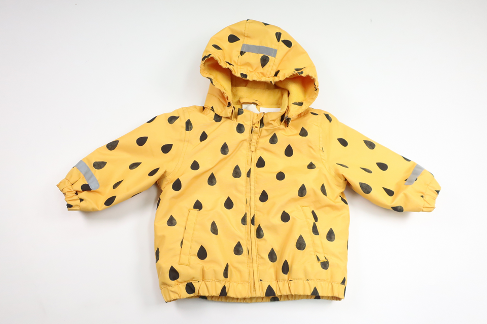 Fleeceforet shelljakke fra Lindex - Størrelse 74 - Gul