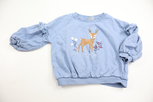 Sweatshirt fra Lindex - Størrelse 104 - Blå
