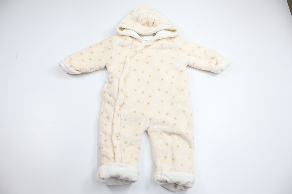 Overall i fleece fra Ergee - Størrelse 62/68 - Råhvid