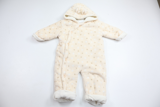 Overall i fleece fra Ergee - Størrelse 62/68 - Råhvid