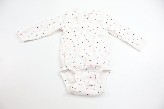 Wrap-body fra H&M - Størrelse 62 - Hvid