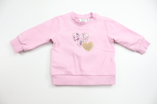 Sweatshirt fra Name It - Størrelse 56 - Lyserød