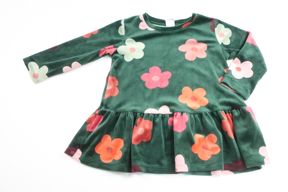 Blomsterkjole fra Lindex - Størrelse 92 - Grøn