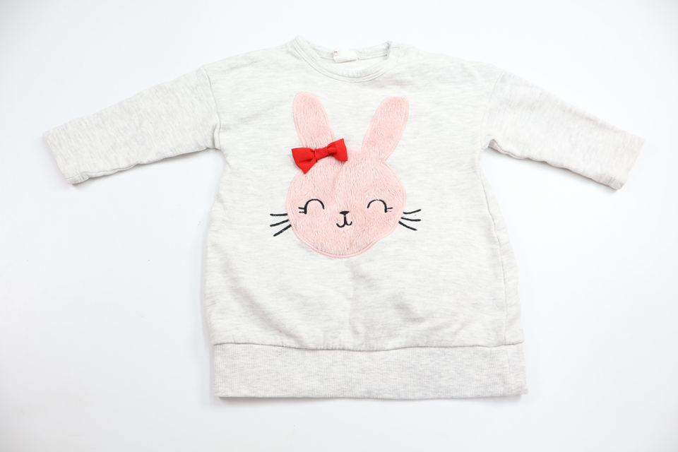 Sweatshirtkjole fra H&M - Størrelse 68 - Grå