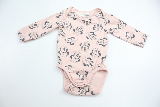 Bodysuit med Minnie fra H&M - Størrelse 62 - Lyserød