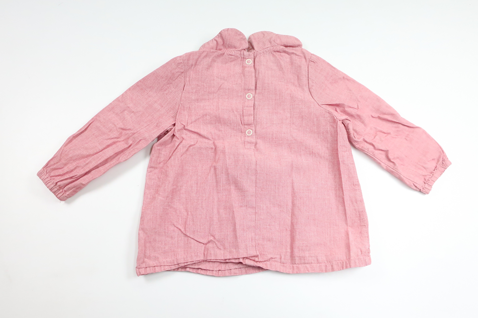 Bluse med krave fra H&M - Størrelse 86 - Rød