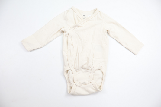 Wrap-body fra H&M - Størrelse 62 - Hvid