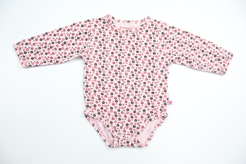 Blomstret body fra Fixoni - Størrelse 62 - Rosa