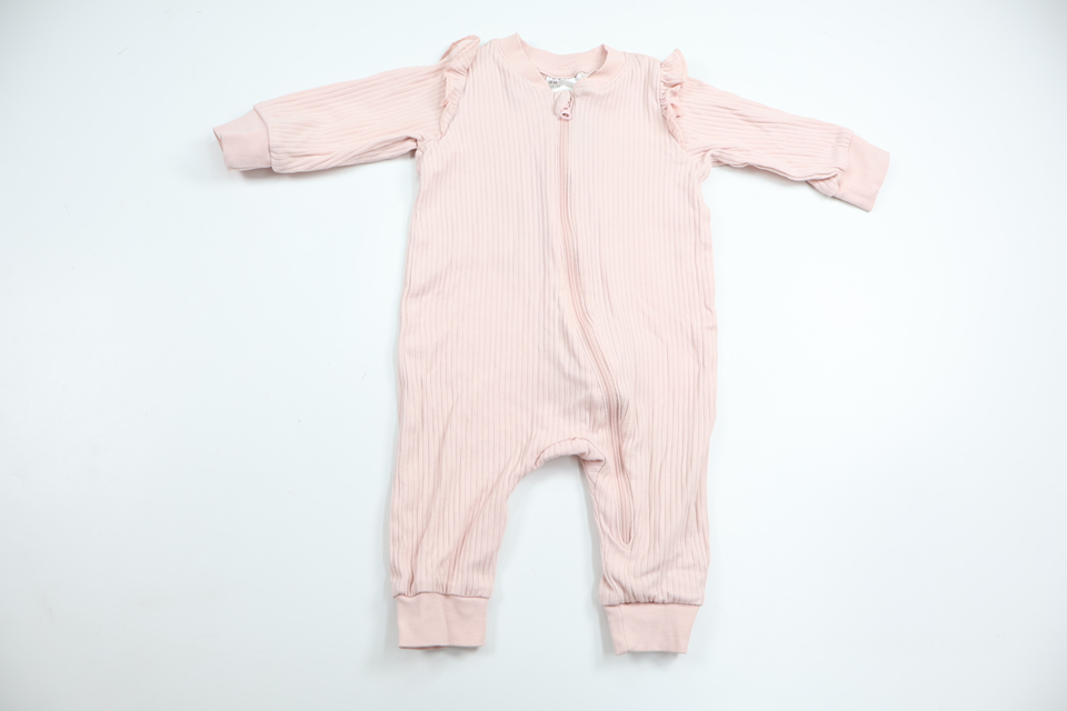 Ribbet pyjamas fra H&M - Størrelse 62 - Rosa