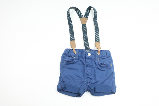 Strømpeholdershorts fra H&M - Størrelse 74 - Blå