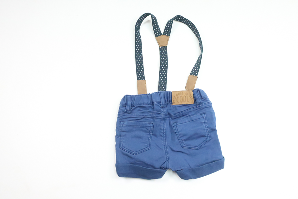 Strømpeholdershorts fra H&M - Størrelse 74 - Blå